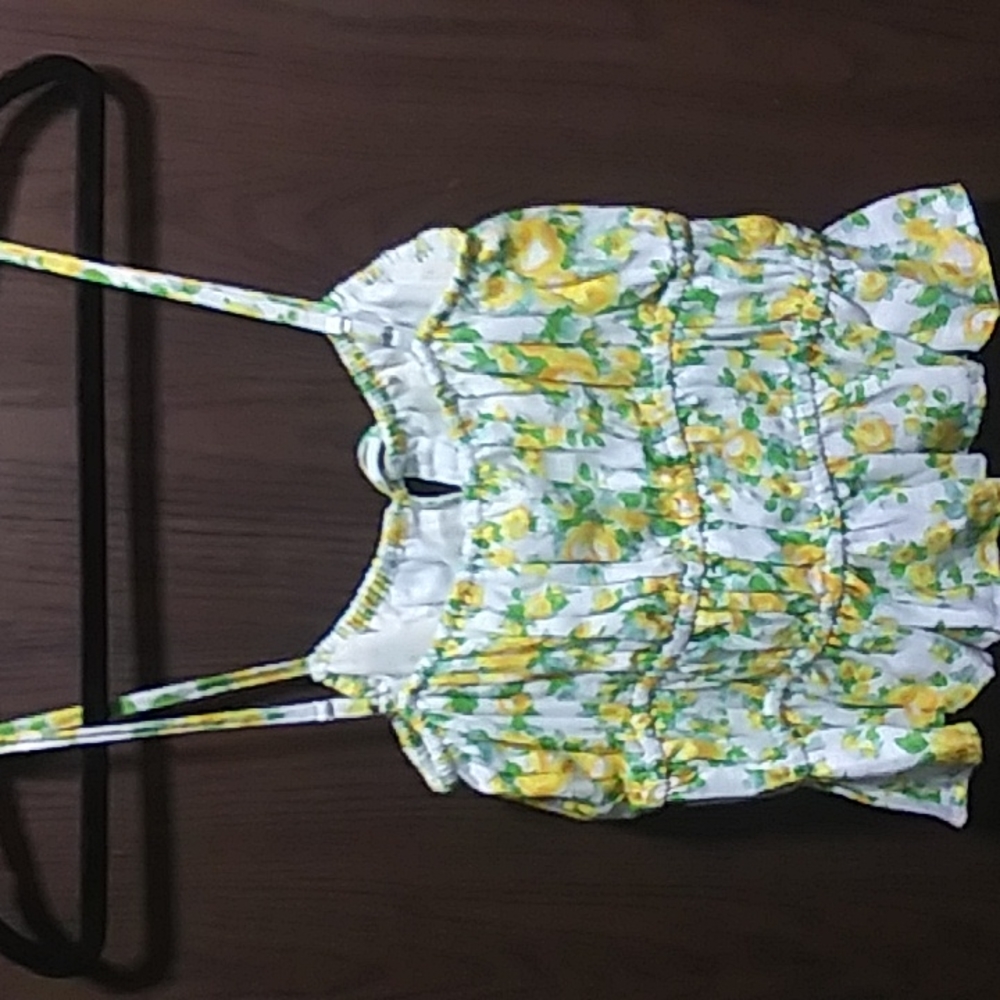 NWT FAITHFULL THE BRAND Smocked Floral Linen Crop Top - Picture 9 of 9